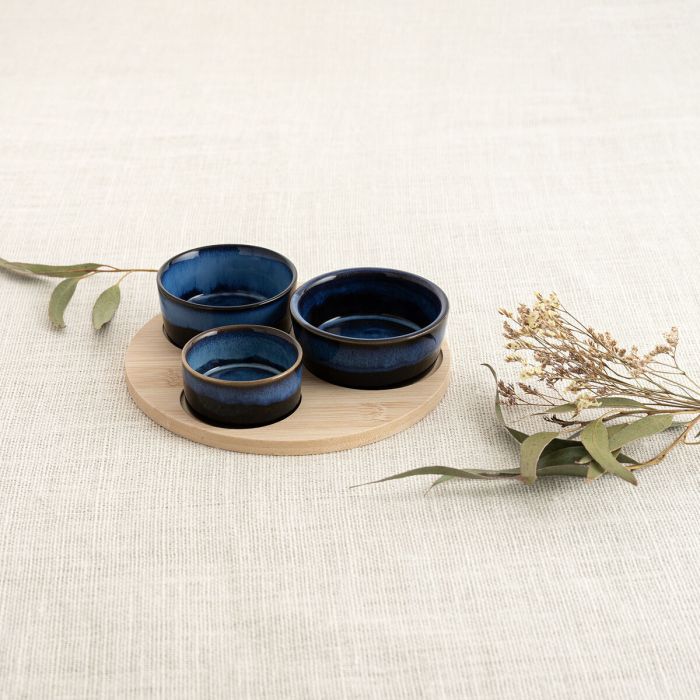 Set de Aperitivo Bidasoa Moana Multicolor Cerámica 20 x 4,5 cm 4 Piezas (12 Unidades)