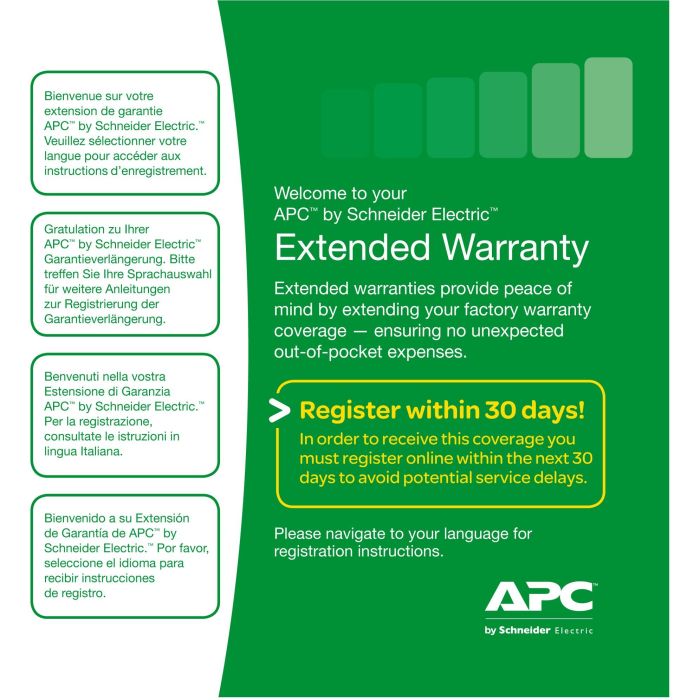 APC WBEXTWAR3YR-SP-03 Extensión de Garantía Service Pack 3 Años 24x7