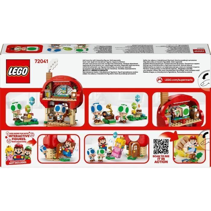 LEGO 72041 Fiesta En La Casa De Toad Super Mario con Figuras Toad Azul y Verde y Muebles Desmontables 5