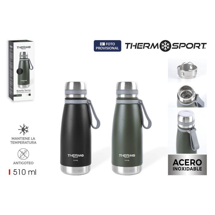 Botella Termo Acero Inoxidable 510 ml Thermosport - Inde (6 Unidades) Botella Termo Acero Inoxidable 510 ml Thermosport - Inde (6 Unidades)