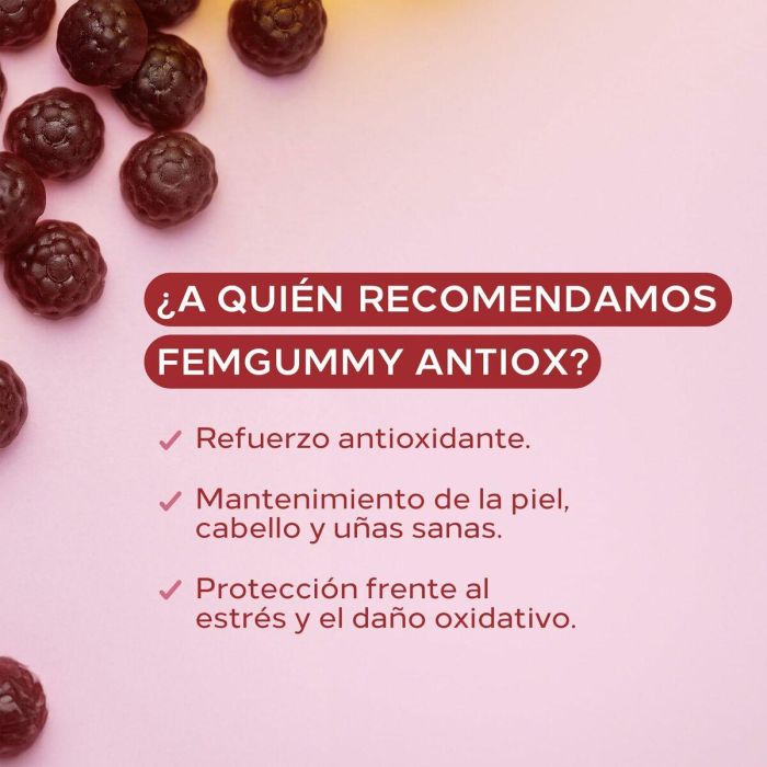 Cumlaude Lab FEMGUMMY ANTIOX gominolas antioxidantes para piel, cabello y uñas - 60 unidades 2 Cumlaude Lab FEMGUMMY ANTIOX gominolas antioxidantes para piel, cabello y uñas - 60 unidades 2