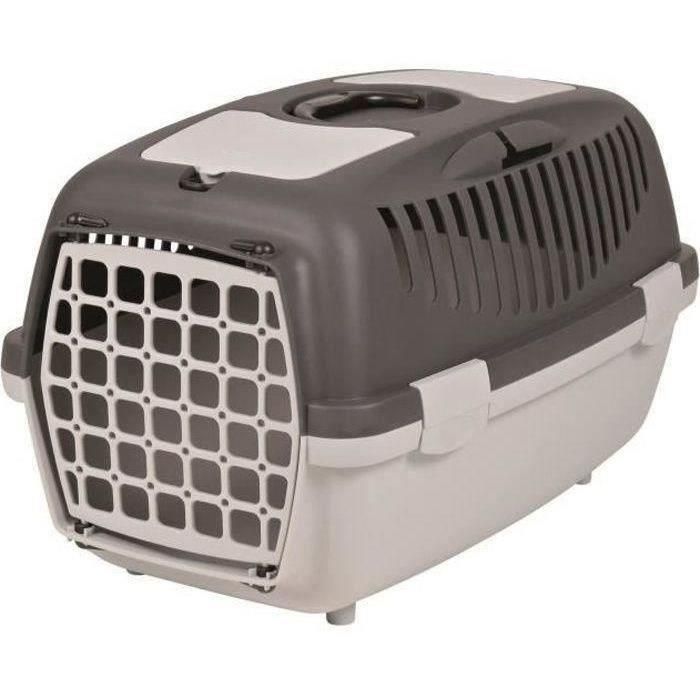 Caja de transporte TRIXIE Capri 2 - XS-S: 37x34x55 cm - Gris claro y gris oscuro - Para perros y gatos Caja de transporte TRIXIE Capri 2 - XS-S: 37x34x55 cm - Gris claro y gris oscuro - Para perros y gatos