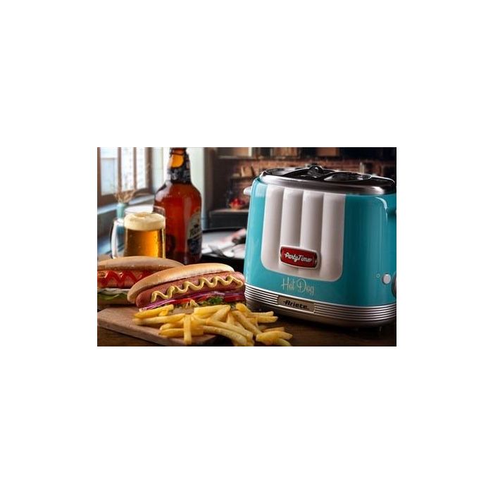 Ariete 206/01 Máquina para Hot Dog Party Time, Automática, Caliente, Capacidad 2 Bollos, Color Azul 8
