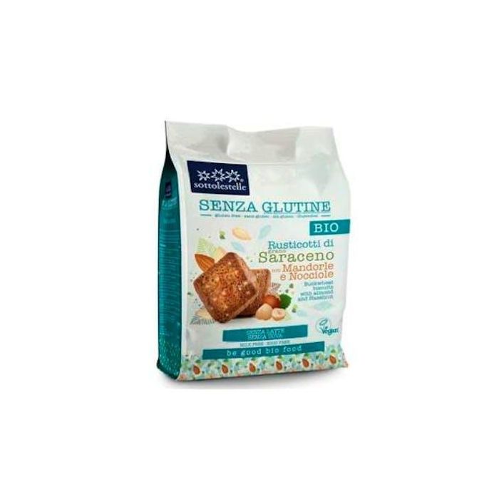 SOTTOLESTELLE Galleta de Trigo Sarraceno Almendra Avellana 250g Ecológicas Sin Gluten Rusticotti