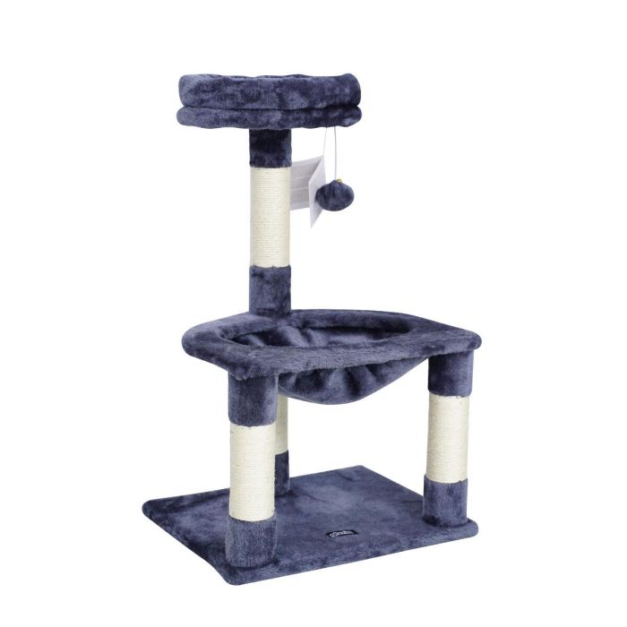 Gloria Rascador y Centro de Juego Juba para Gatos | Árbol con Tumbona Amplia, Postes, Pelota de Entretenimiento, 3 Alturas 1 Gloria Rascador y Centro de Juego Juba para Gatos | Árbol con Tumbona Amplia, Postes, Pelota de Entretenimiento, 3 Alturas 1