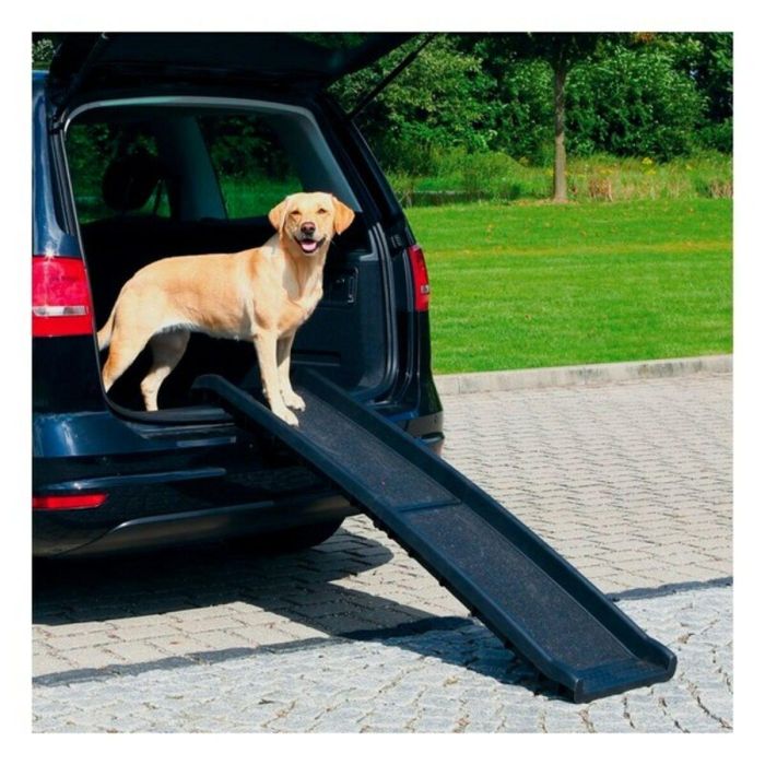 Trixie Rampa Plegable para Perros y Otros Animales Antideslizante de Plástico Negra 40x156 cm hasta 90 kg para Articulaciones 1