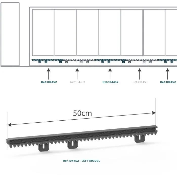 Avidsen Cremallera 104452 para Motorización de Cancela 3