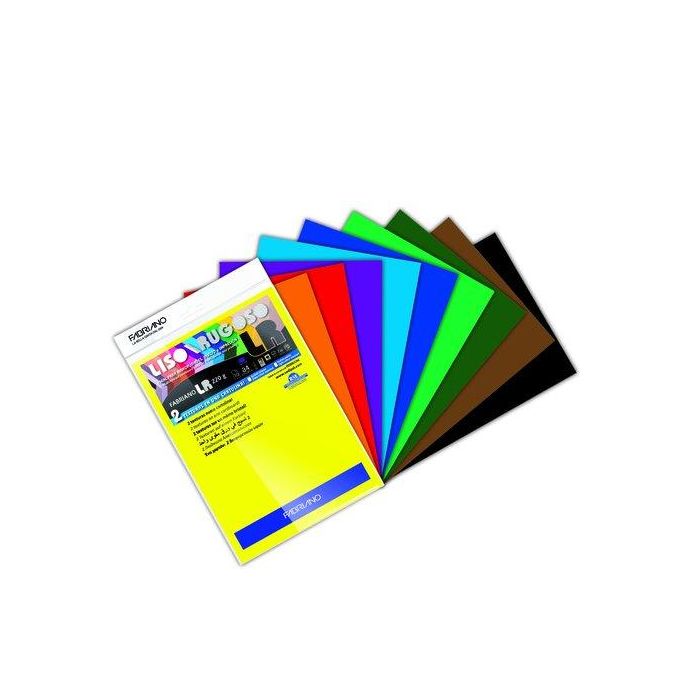 Cartulina A4 Sirio 220G Liso/Rugoso Colores Intensos Paquete De 10