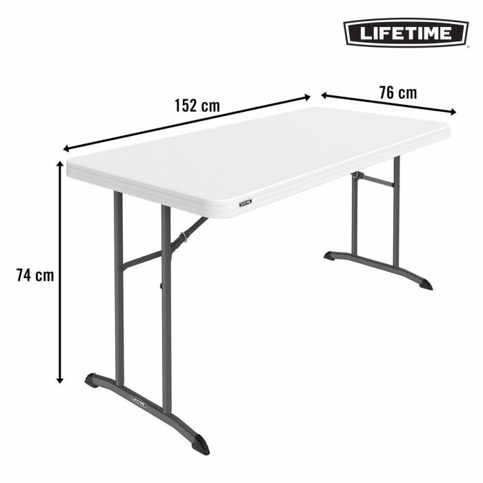 Mesa Plegable Lifetime Blanco 152 x 74 x 76 cm 3 Mesa Plegable Lifetime Blanco 152 x 74 x 76 cm 3