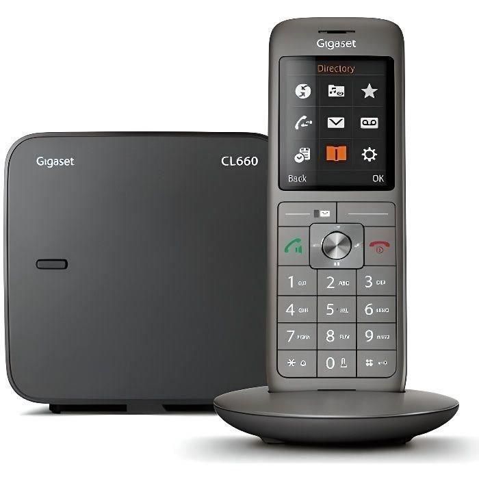 Teléfono fijo GIGASET CL 660 Antracita Teléfono fijo GIGASET CL 660 Antracita