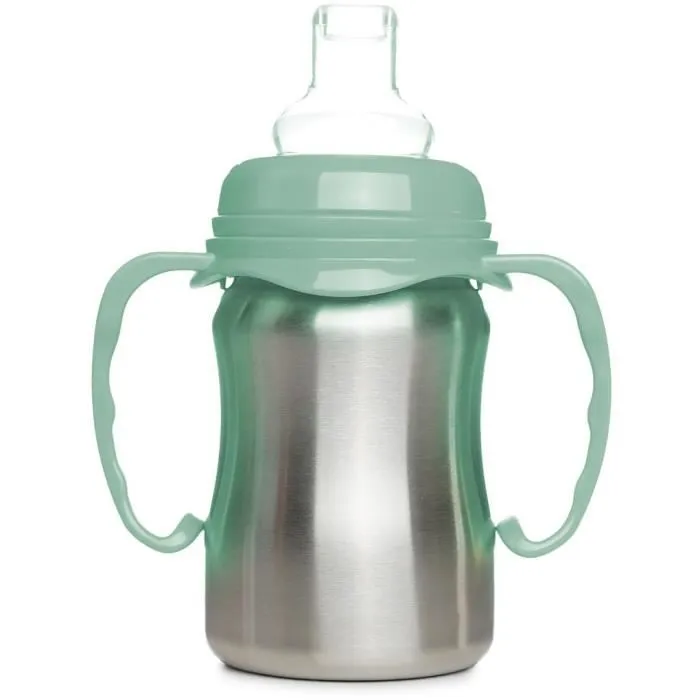 Thermobaby THE3023191861189 Vaso de aprendizaje Acero Inoxidable 180 ml Verde Cactus Ergonómico Antigoteo 4