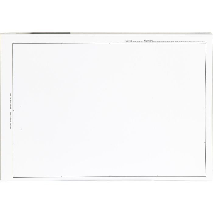 Bloc Dibujo Liderpapel Lineal Encolado 230x325 mm 20 Hojas 180 gr-M2 Con Recuadro 2