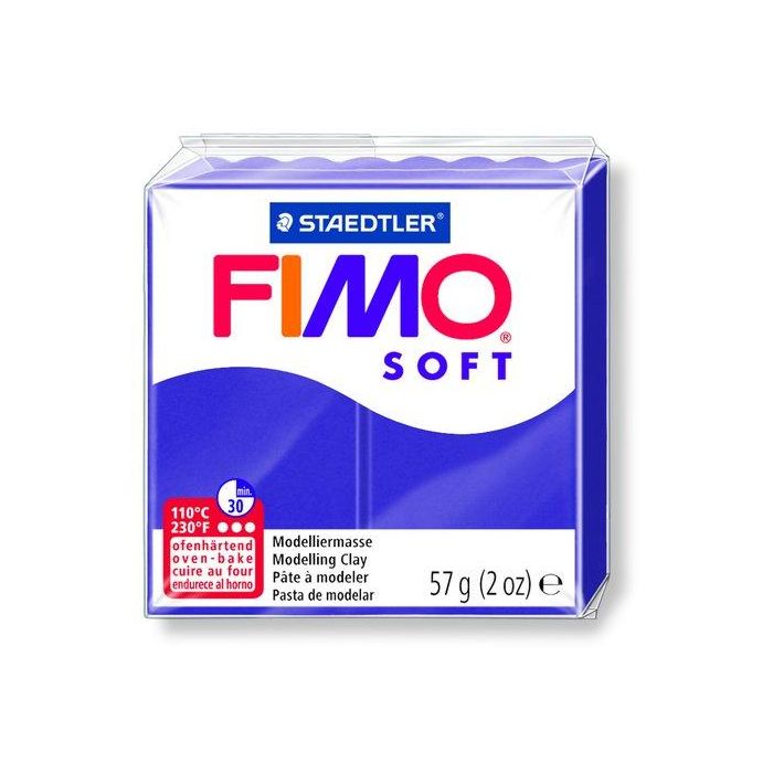 Staedtler Pasta Fimo Soft para Modelar 57 g Violeta Oscuro, blanda y suave, fácil de mezclar para toda la familia