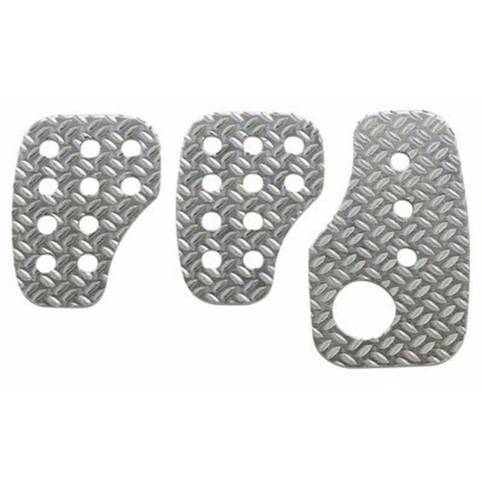 OMP OMPOA0-1050 Set 3 Pedales de Aluminio Arenado 2,5mm Pre-Curvados Moleteados para Rally y Competición