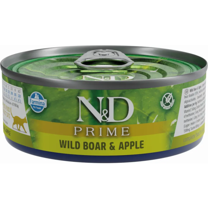 Farmina N&D Cat Prime Jabali Y Manzana Caja 30x70 gr