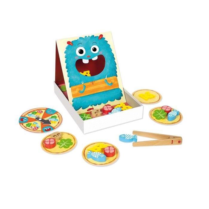 Goula Juego de Destreza Hungry Monster de Madera - Prepara la Pizza del Monstruo Tragón para Niños 3+ Años (Hasta 4 Jugadores) 16 Goula Juego de Destreza Hungry Monster de Madera - Prepara la Pizza del Monstruo Tragón para Niños 3+ Años (Hasta 4 Jugadores) 16