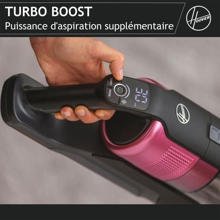 Aspirador Escoba Inalámbrico - HOOVER HF920H - 65 AW - 86 dBA - Pantalla LED - Rosa/Gris 2 Aspirador Escoba Inalámbrico - HOOVER HF920H - 65 AW - 86 dBA - Pantalla LED - Rosa/Gris 2