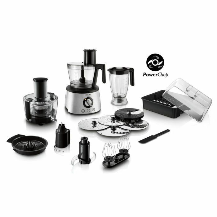 Philips HR7778/00 Procesador de Alimentos 6 en 1, 1300 W, 3,4 L, Acero Inoxidable, Tecnología PowerChop, Recipiente 3,4 L y Batidora 2,2 L 11 Philips HR7778/00 Procesador de Alimentos 6 en 1, 1300 W, 3,4 L, Acero Inoxidable, Tecnología PowerChop, Recipiente 3,4 L y Batidora 2,2 L 11
