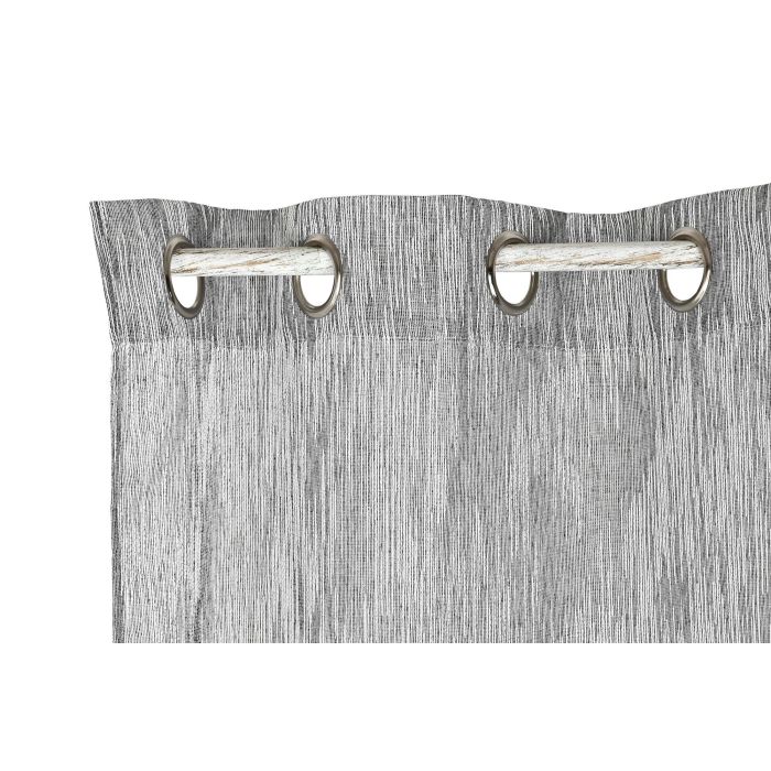 DKD Home Decor Cortina Visillo Basicos Poliéster Gris 270 x 140 cm (2 Unidades) 140 gsm 2 DKD Home Decor Cortina Visillo Basicos Poliéster Gris 270 x 140 cm (2 Unidades) 140 gsm 2