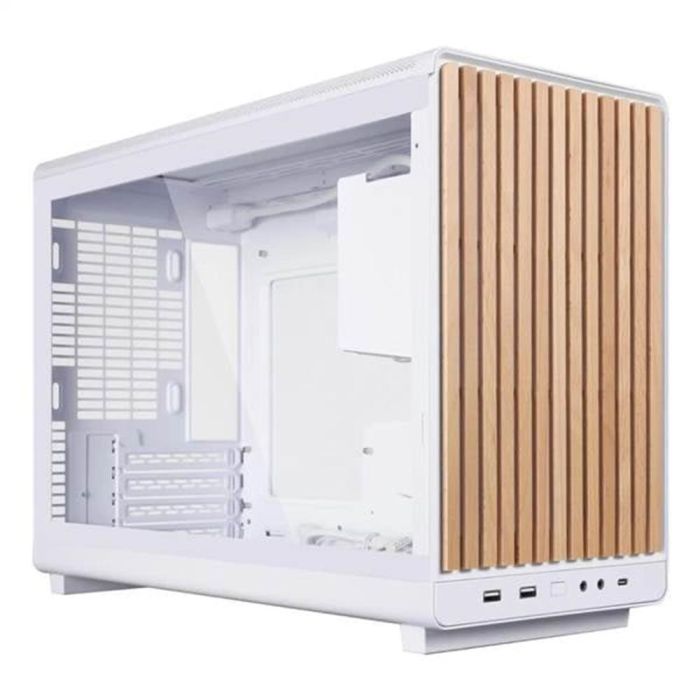 Lian Li A3 Wood Glass Version White Torre Gaming M-ATX con Madera y Cristal Templado Blanca