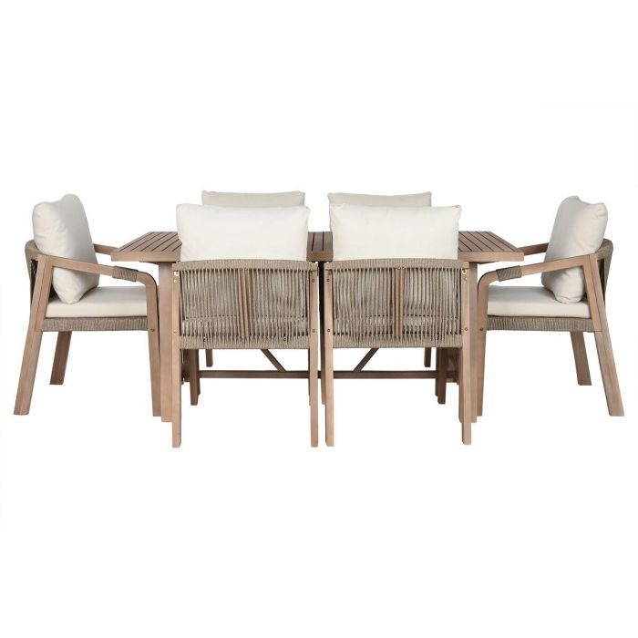 Mesa Comedor Terraza Y Jardin DKD Home Decor Marron Beige 90 x 75 x 170 cm Set de 7 1 Mesa Comedor Terraza Y Jardin DKD Home Decor Marron Beige 90 x 75 x 170 cm Set de 7 1