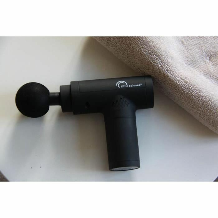Pistola de masaje - LITTLE BALANCE - Sport Relax - 6 velocidades - 4 cabezales - Negro 4
