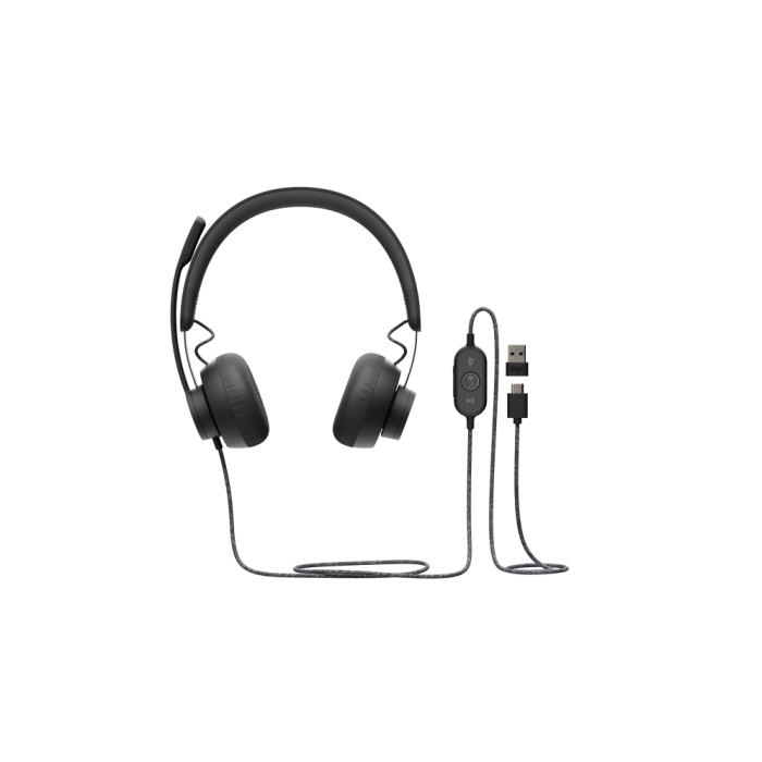 Logitech Zone Wired Teams Auriculares USB-C/A Micrófono Cancelación Ruido y Certificación Microsoft Teams para Oficina Logitech Zone Wired Teams Auriculares USB-C/A Micrófono Cancelación Ruido y Certificación Microsoft Teams para Oficina