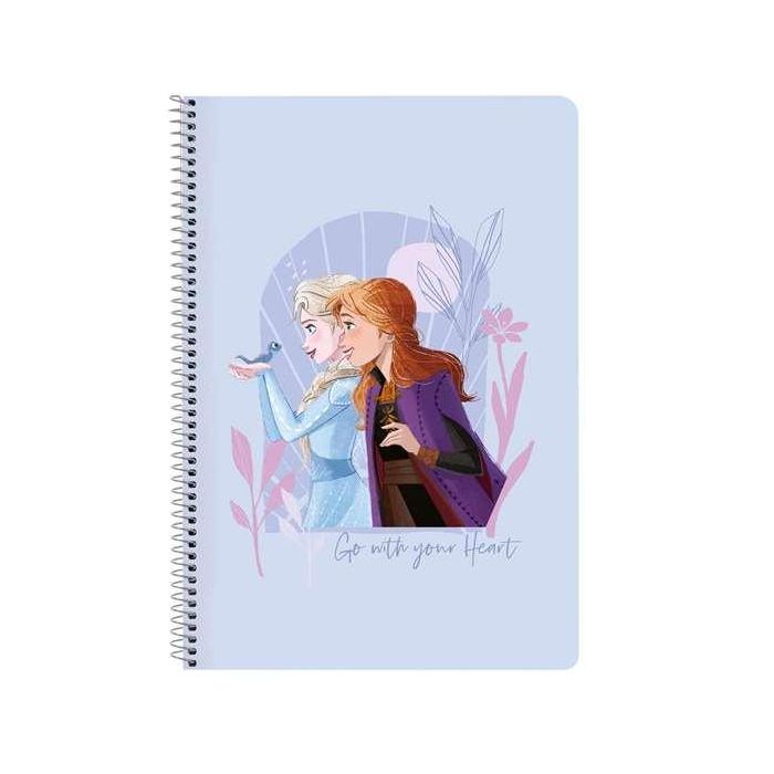 Cuaderno Espiral Safta Folio 80 H 60 gr Cuadro 4 mm Tapa Extradura Frozen Ii Memories