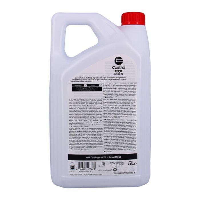 Aceite de motor - CASTROL - GTX 5W-30 C4 - 5L 2 Aceite de motor - CASTROL - GTX 5W-30 C4 - 5L 2