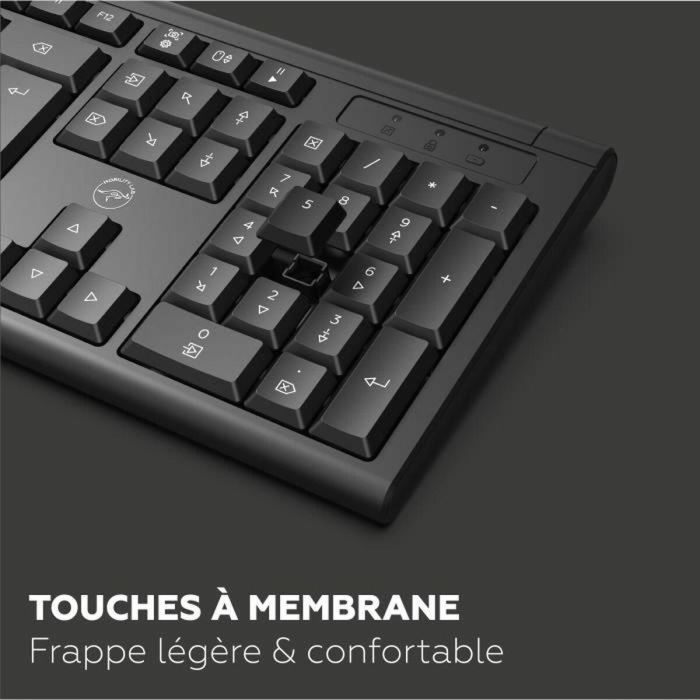 Conjunto de teclado y ratón - MOBILITY LAB - Alpha - Ergonómico - Inalámbrico - Teclado numérico integrado 1 Conjunto de teclado y ratón - MOBILITY LAB - Alpha - Ergonómico - Inalámbrico - Teclado numérico integrado 1