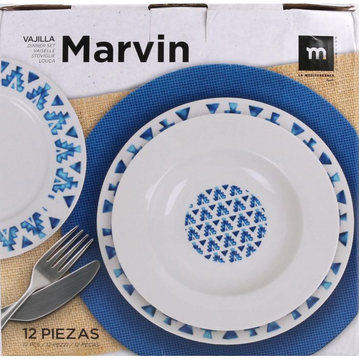 La Mediterranea Vajilla Redonda 12 Piezas Marvin (2 Unidades) 1