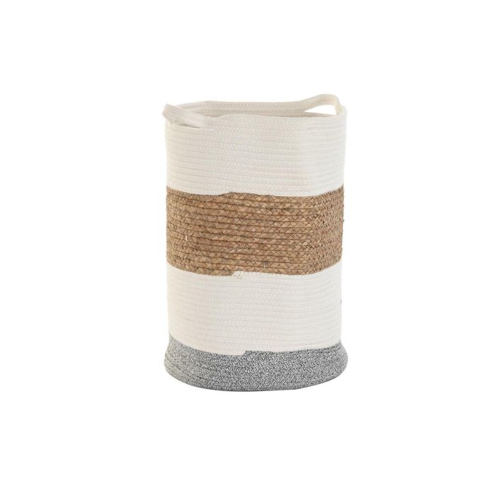 Cesta Basicos DKD Home Decor Blanco Natural 36 x 52 x 36 cm Cesta Basicos DKD Home Decor Blanco Natural 36 x 52 x 36 cm