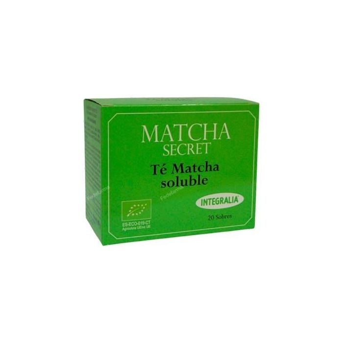 INTEGRALIA Té Matcha Eco Soluble 20 sobres – Para tomar caliente o frío, 1000 mg por dosis diaria