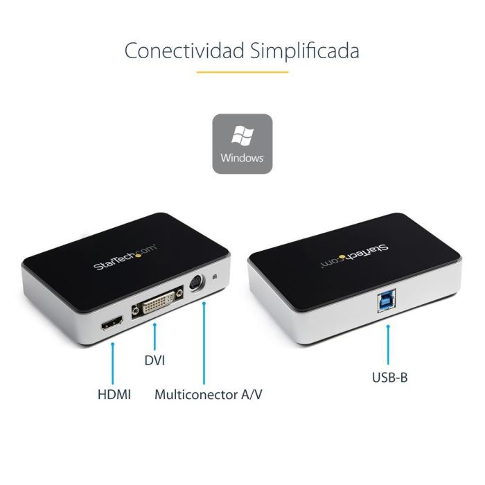 Capturadora Video Gaming Startech USB3HDCAP USB 3.0 HDMI DVI VGA 5 Capturadora Video Gaming Startech USB3HDCAP USB 3.0 HDMI DVI VGA 5