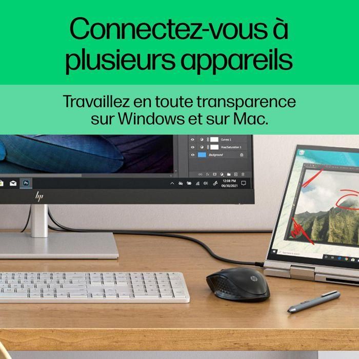 HP 430 Ratón Inalámbrico Multi-Dispositivo Ergonómico con Botones Programables Sensor Multi-Superficie Batería 24 Meses 17