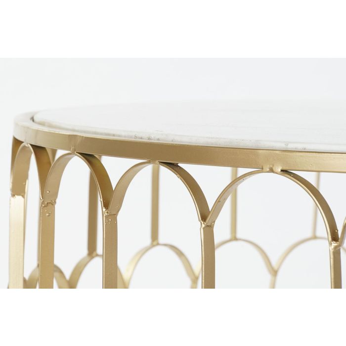 DKD Home Decor Mesa Centro Hierro y Mármol Dorado y Blanco 87 x 87 x 51.5 cm 3 DKD Home Decor Mesa Centro Hierro y Mármol Dorado y Blanco 87 x 87 x 51.5 cm 3