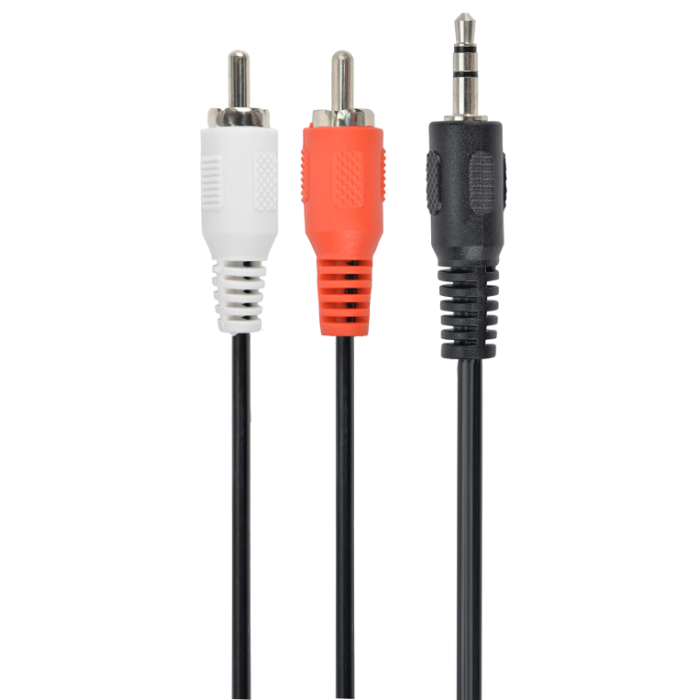 Gembird Cable de Audio 3.5mm Macho a 2xRCA Macho 5m Negro, Rojo, Blanco
