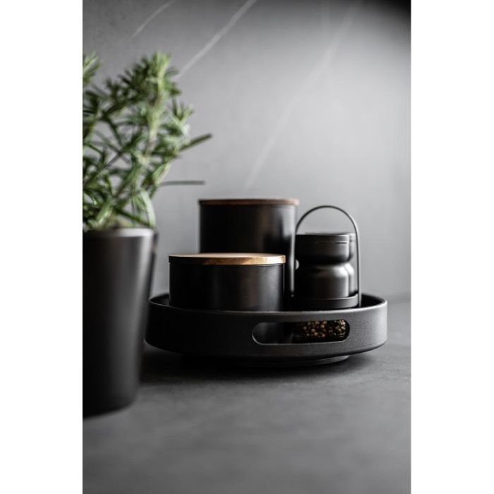 Wenko Bandeja Giratoria Susie con Asas 360º Negra Mate Redonda para Especias/Salsas o Armario 5 Wenko Bandeja Giratoria Susie con Asas 360º Negra Mate Redonda para Especias/Salsas o Armario 5