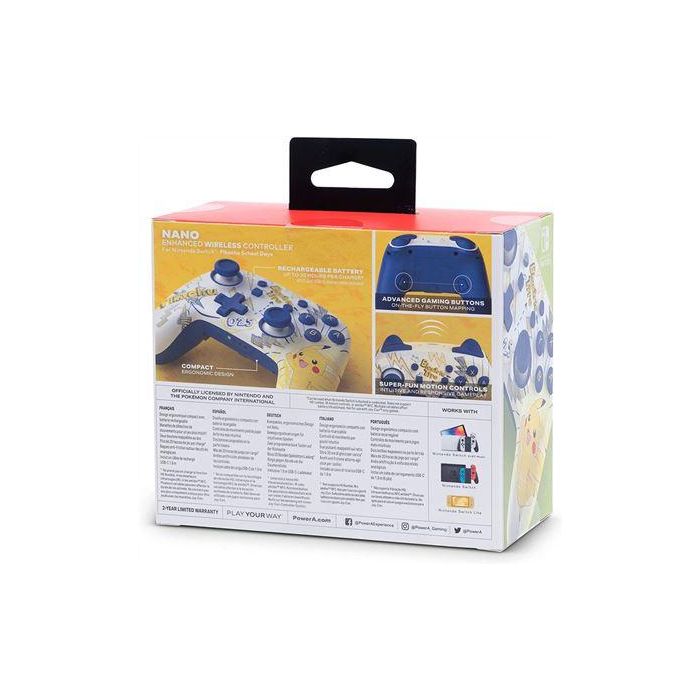Power A NSGP0063-01 Mando Inalámbrico Nano Enhanced para Nintendo Switch - Pikachu School Days 9 Power A NSGP0063-01 Mando Inalámbrico Nano Enhanced para Nintendo Switch - Pikachu School Days 9
