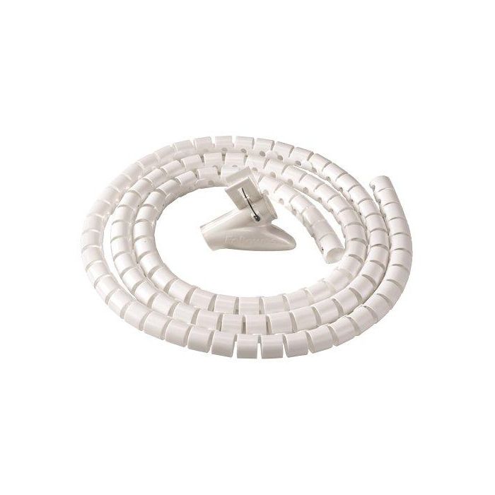 Fellowes 9929901 Tubo flexible para protección de cables, Piso, Blanco, 20x2000x20 mm