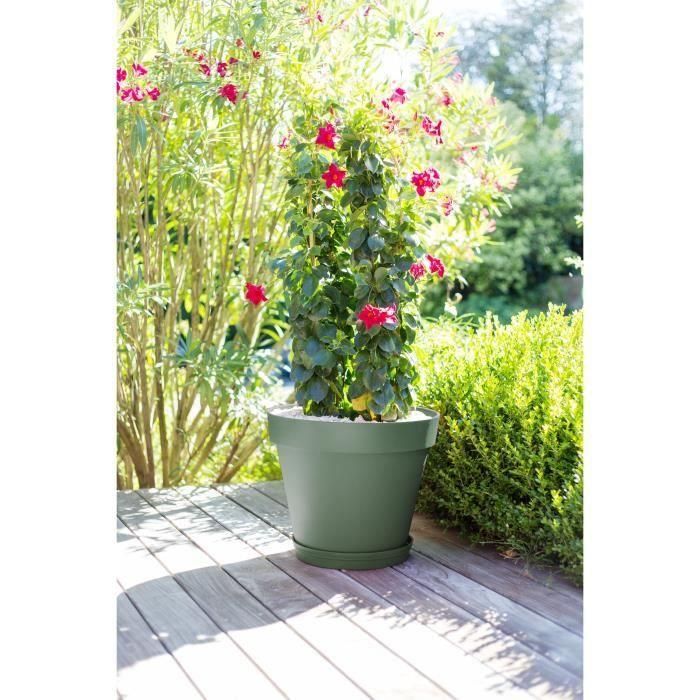 EDA PLASTIQUE - Maceta redonda Toscana - Ø 60 x H47 cm - 76 L - Verde laurel 1 EDA PLASTIQUE - Maceta redonda Toscana - Ø 60 x H47 cm - 76 L - Verde laurel 1