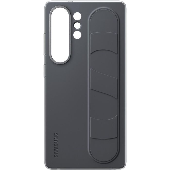 Samsung EF-GS938CBEGWW Funda Standing Grip para Galaxy S25 Ultra, Silicona Negra con Soporte, Resistente a Golpes y Rayones 4