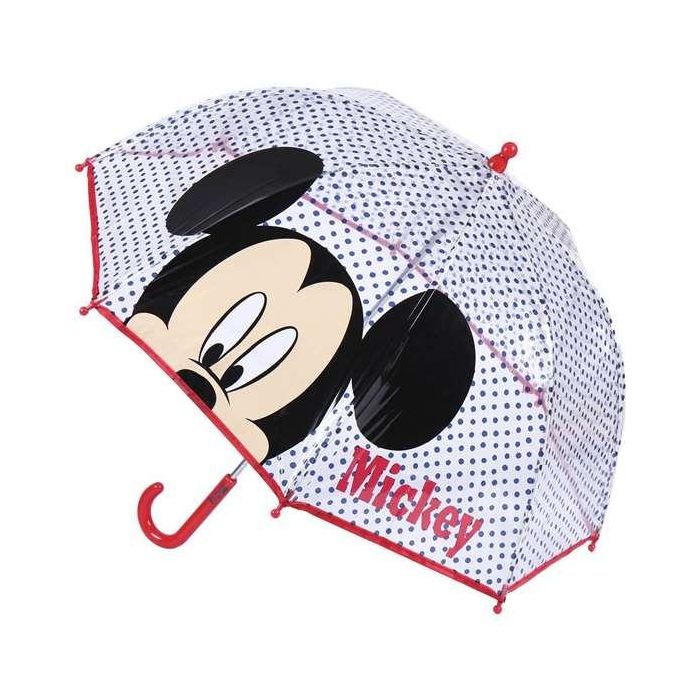 Cerdá Paraguas manual Burbuja transparente infantil Mickey Mouse Rojo. Material 100% POE para niños de 3 a 12 años 0 Cerdá Paraguas manual Burbuja transparente infantil Mickey Mouse Rojo. Material 100% POE para niños de 3 a 12 años 0