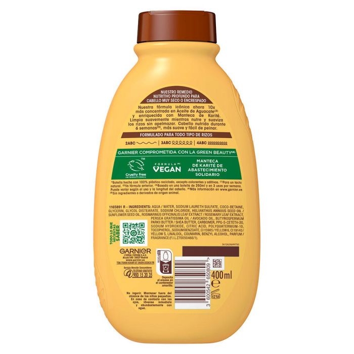Garnier Original Remedies Champú Aceite de Aguacate y Manteca de Karité 400 ml