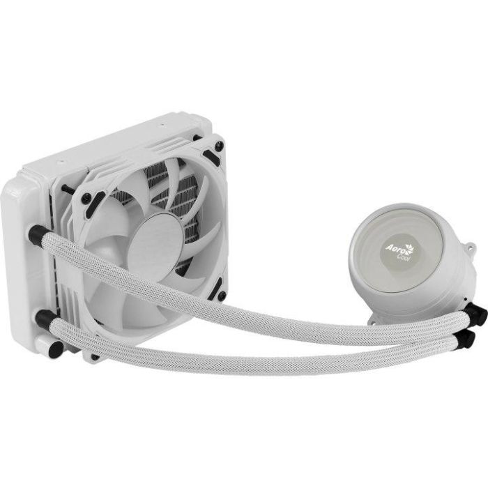 Aerocool Mirage L120 | Refrigeración Líquida AIO RGB Espejo Infinito 120mm | 200W TDP, Silenciosa, Intel/AMD | Blanco 3