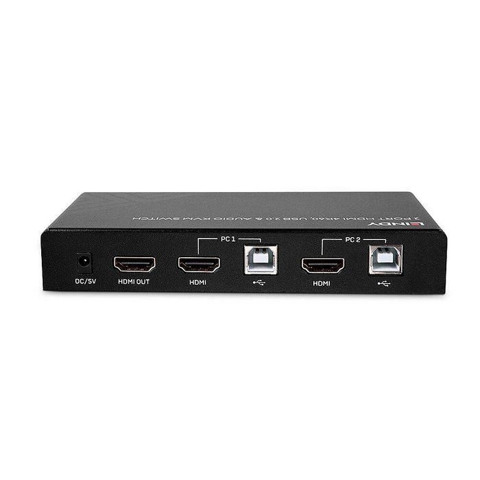 Lindy 2 Port HDMI 4K60, USB 2.0 and Audio KVM Switch 4 Lindy 2 Port HDMI 4K60, USB 2.0 and Audio KVM Switch 4