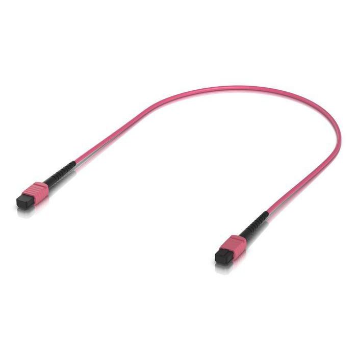 Ubiquiti Cable de Fibra Óptica Patch Multi-modo OM4 Indoor, Conectores MPO-12 Tipo B UPC, para 100G, Rosa, 0.5 m, Pack 10 Unidades
