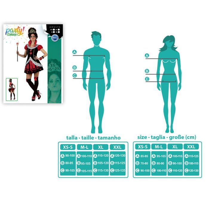 Disfraz Reina Malvada Corazones Mujer Adulto M-L 1 Disfraz Reina Malvada Corazones Mujer Adulto M-L 1