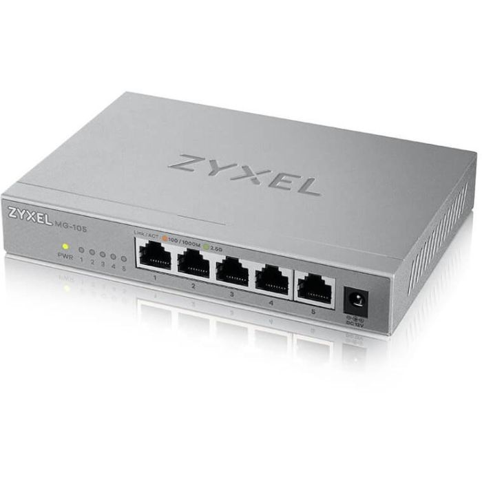 Zyxel MG-105 Switch No Administrado 5 Puertos 2.5G Ethernet Full Duplex Montaje en Pared 4