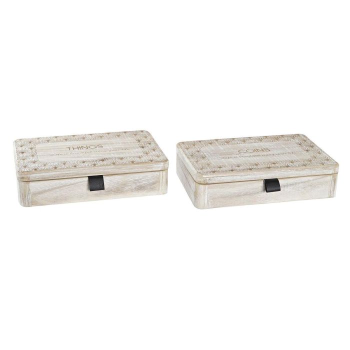 Caja Boho DKD Home Decor Natural 18 x 6.5 x 28 cm (2 Unidades)